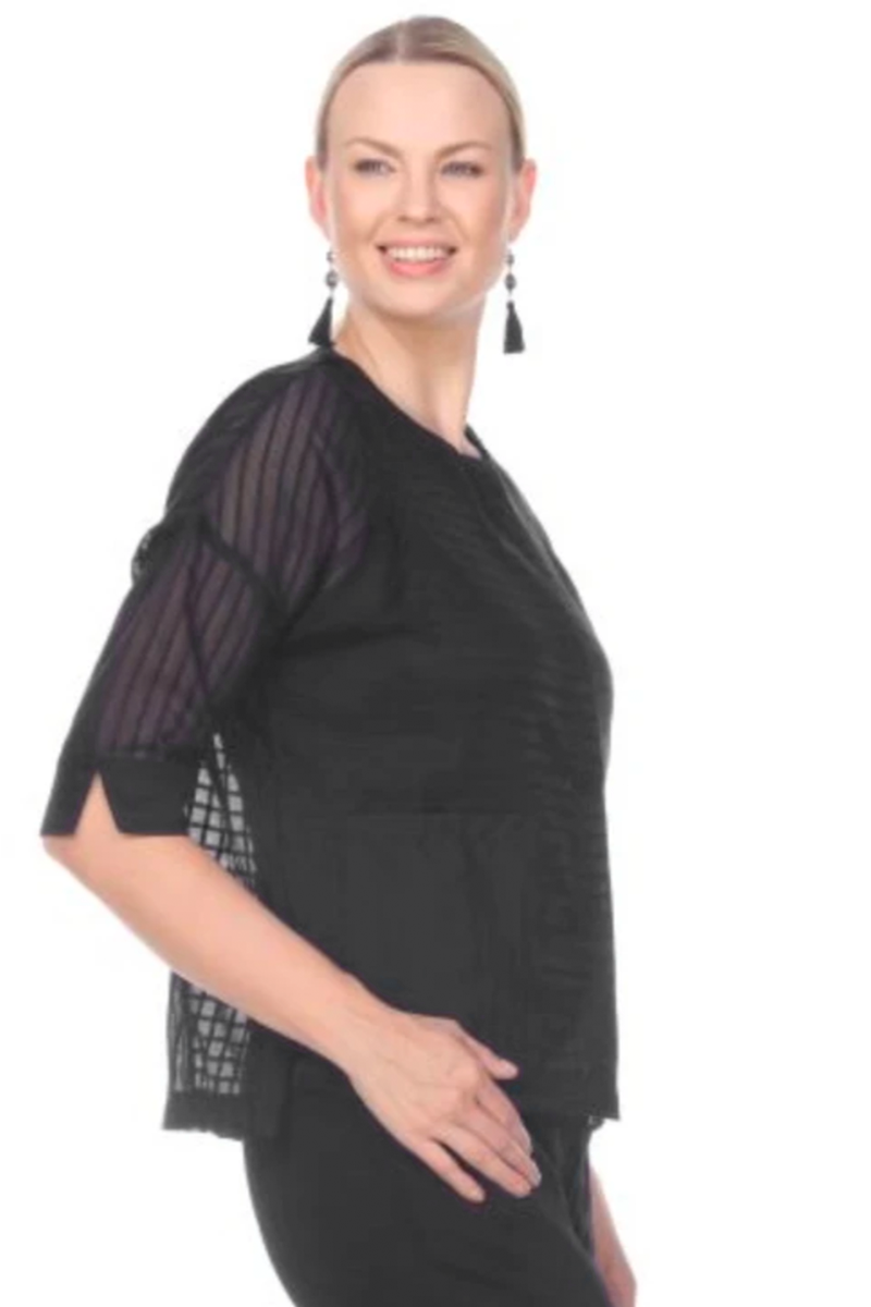 Terra's Sheer Short Jacket In Black 