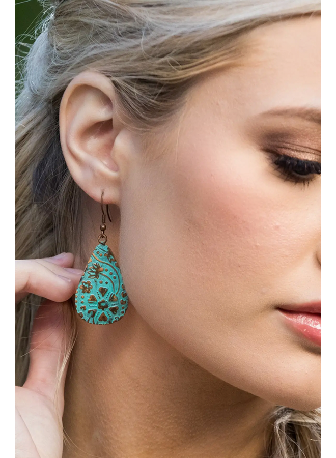 Anju Turquoise Patina Earrings