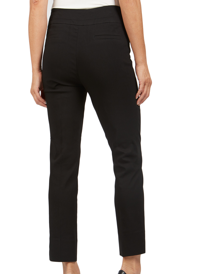 Renuar Long Cigarette Ankle Pant in Black