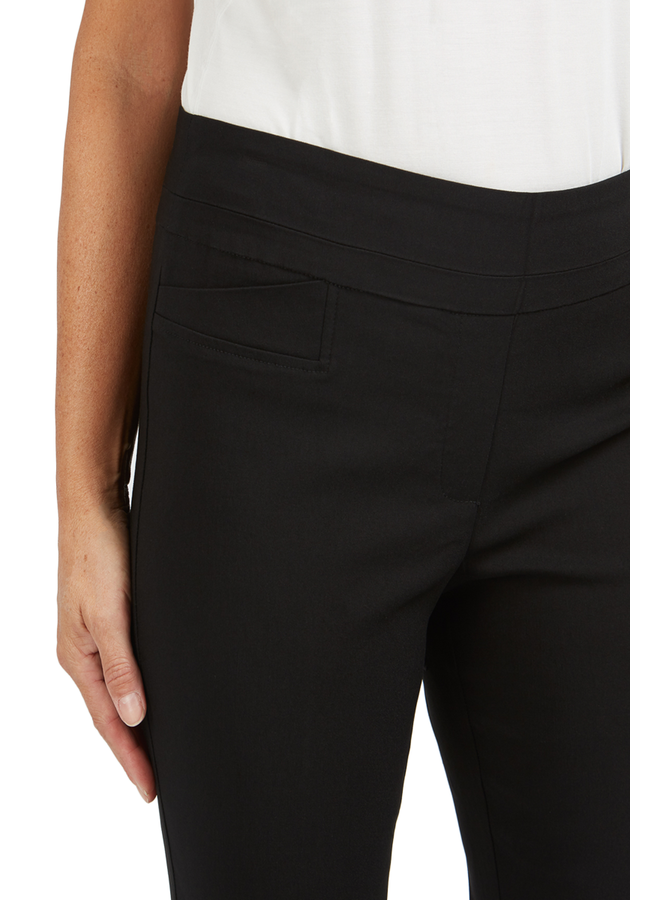 Renuar Long Cigarette Ankle Pant in Black