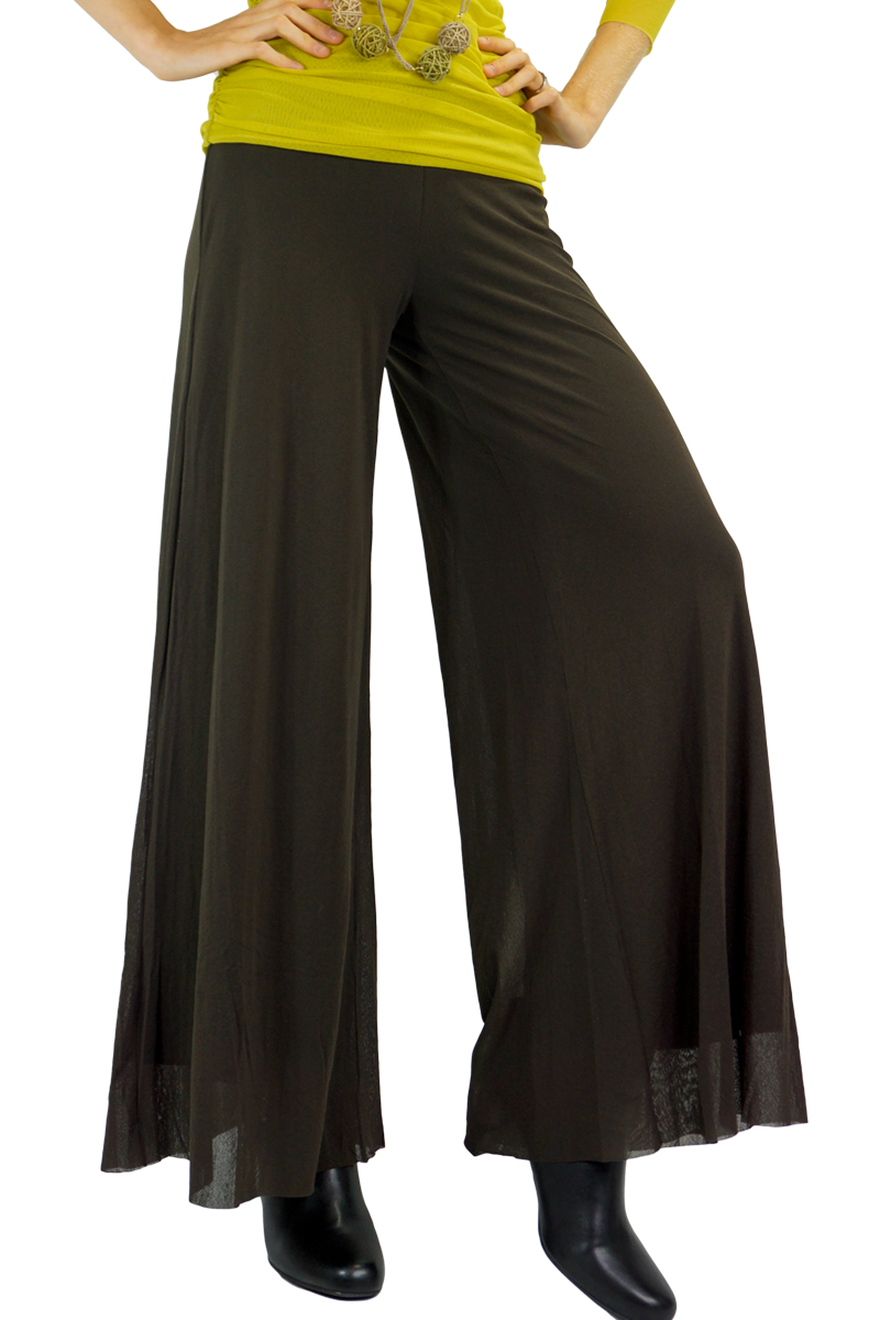 Petit Pois Palazzo Pants In Brown - Shady And Katie - Shady And Katie
