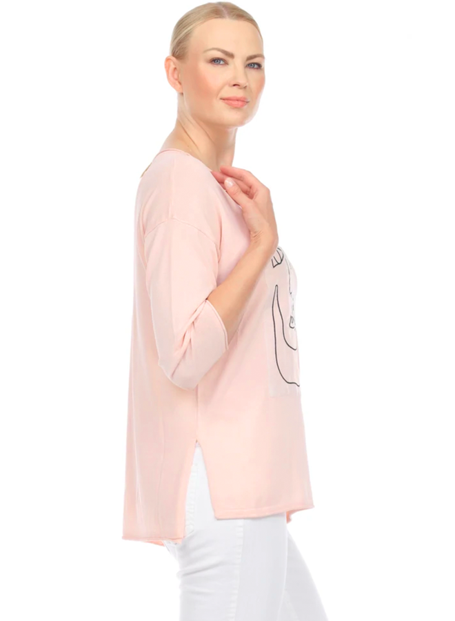 Terra Picasso Top In Light Pink