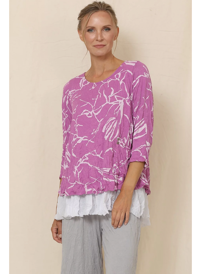 Chalet Gizel Top In Mulberry Print