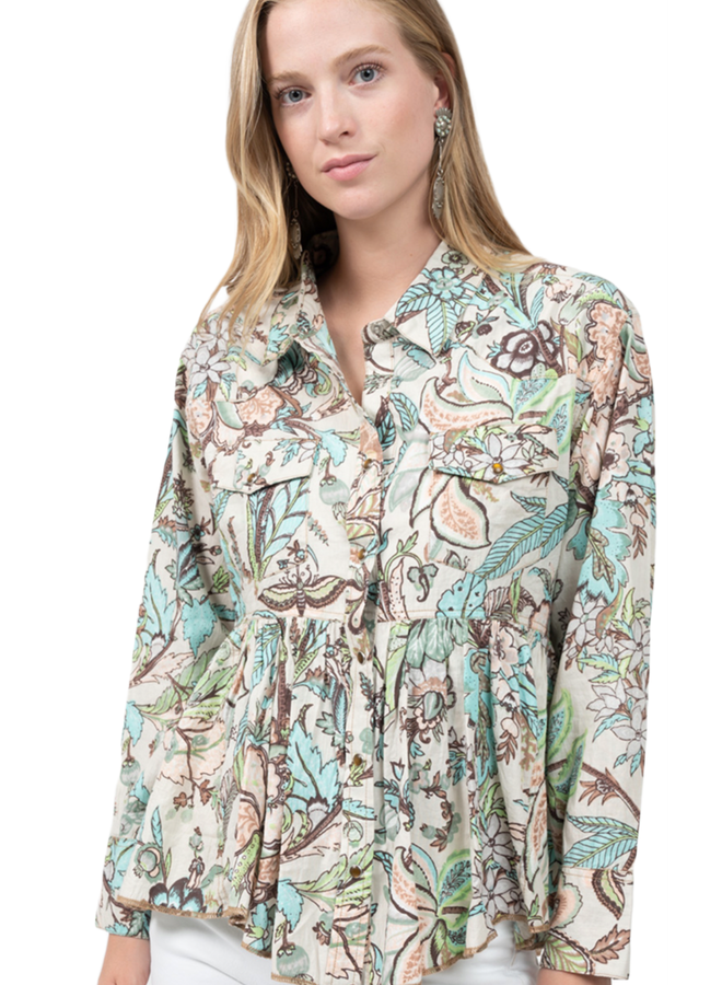 Ivy Jane Tropical Snap Shirt Jacket