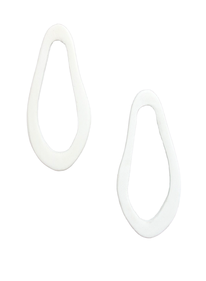 White Natalia Earrings