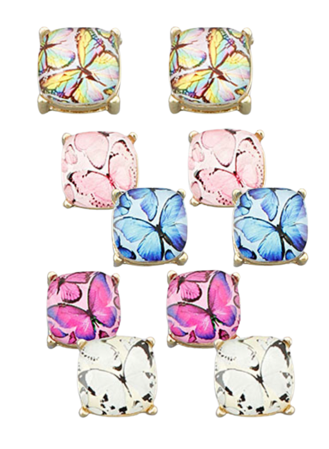 Printed Butterfly Earrings