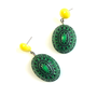 Leete Lovendale Yellow & Kelly Deco Earrings