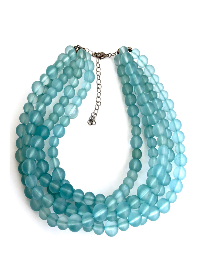 Leete Lovendale Teal Frosted Sylvie Necklace