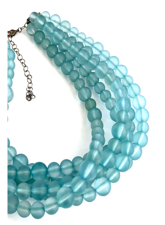 Leete Lovendale Teal Frosted Sylvie Necklace