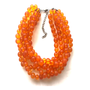 Leete Lovendale Orange Frosted Sylvie Necklace
