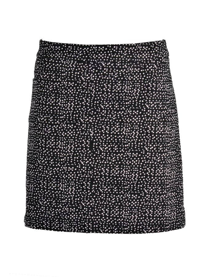 Renuar Skort In Black Speck Print