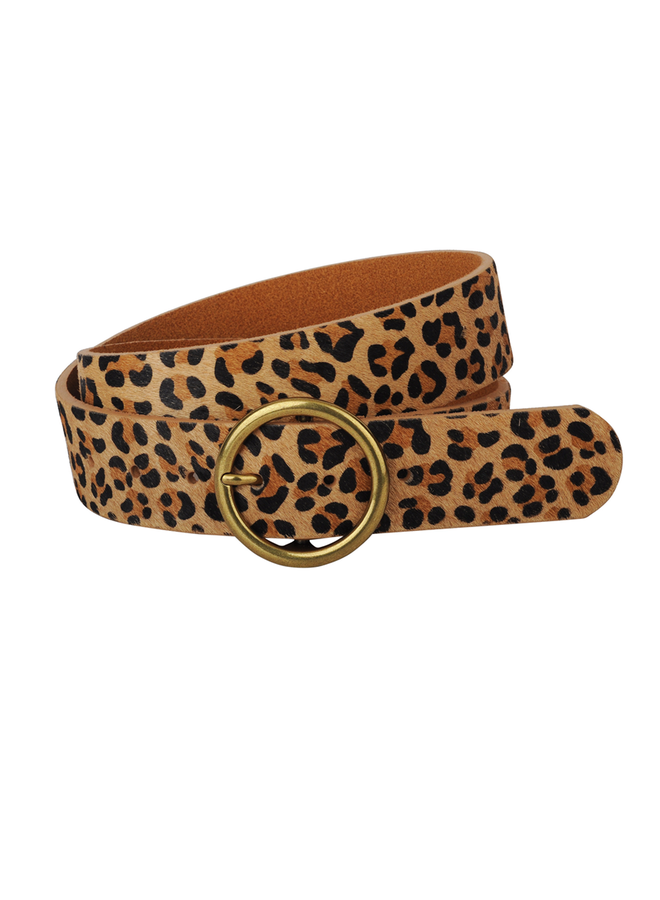 Wide Brass Toned Ring Leather Belt - Shady And Katie - Shady And Katie