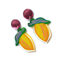 Acrylic Lemon Fruit Earrings