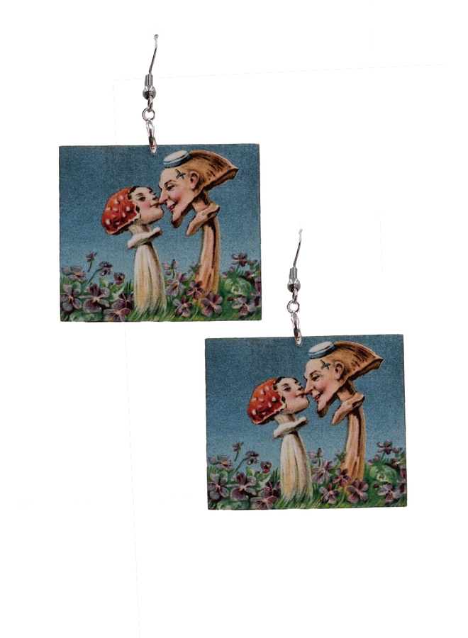 Weird Mushroom People Earrings