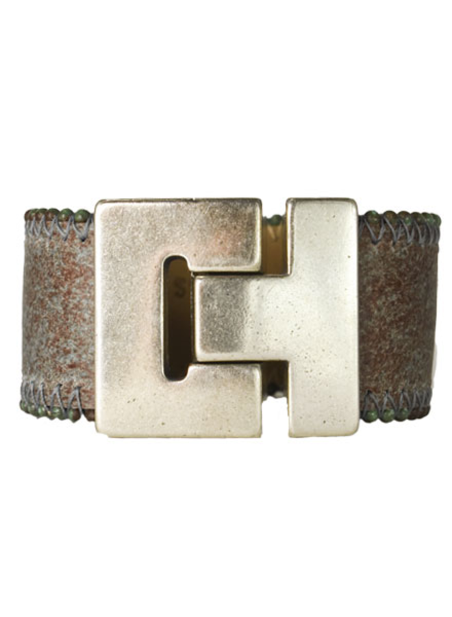 Streets Ahead Santa Fe Bead & Leather Cuff