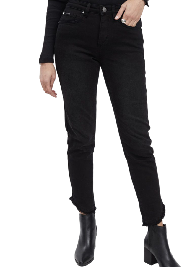 French Dressing Suzanne Slim Frayed Ankle Pant