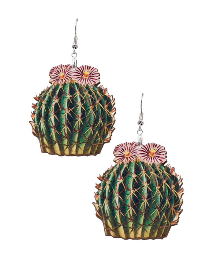 Cactus Succulent Plant Earrings