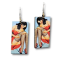 Vintage Image Pinup Girl Earrings