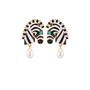 Enamel Zebra Earrings