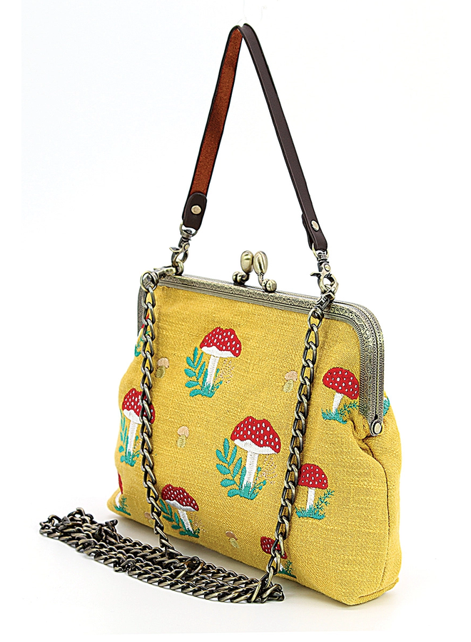 Mushroom Purse In Gold