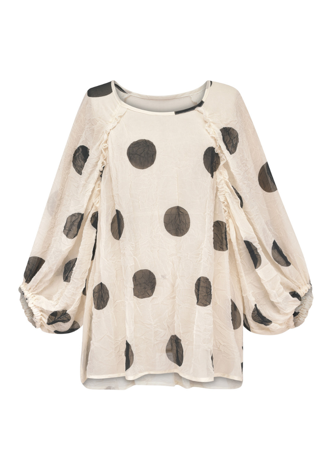 Alembika Moon Dot Peasant Top