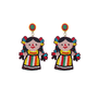 Beaded Mexican Doll Earrings