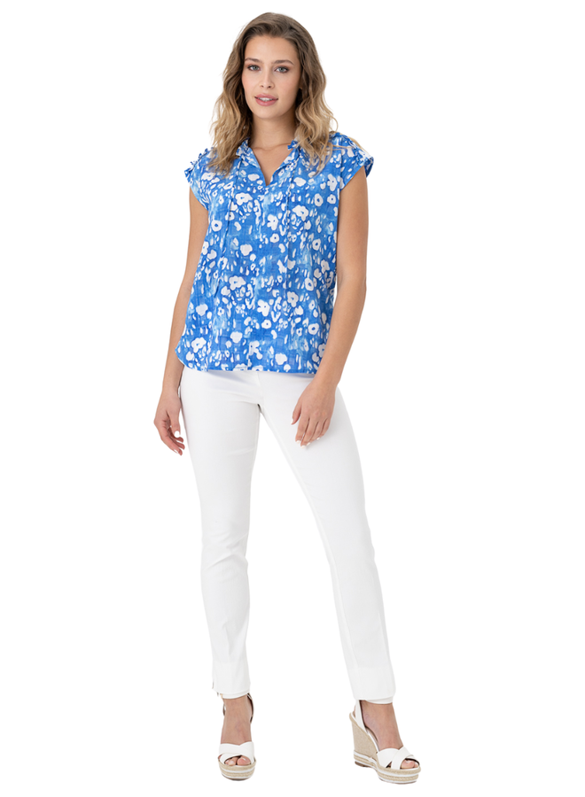 Renuar Cigarette Ankle Pant In Cream