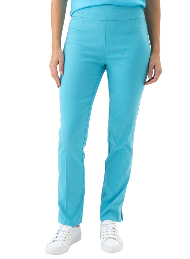 Renuar Cigarette Ankle Pant In Turquoise