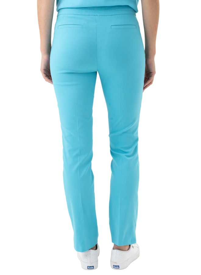 Renuar Cigarette Ankle Pant In Turquoise