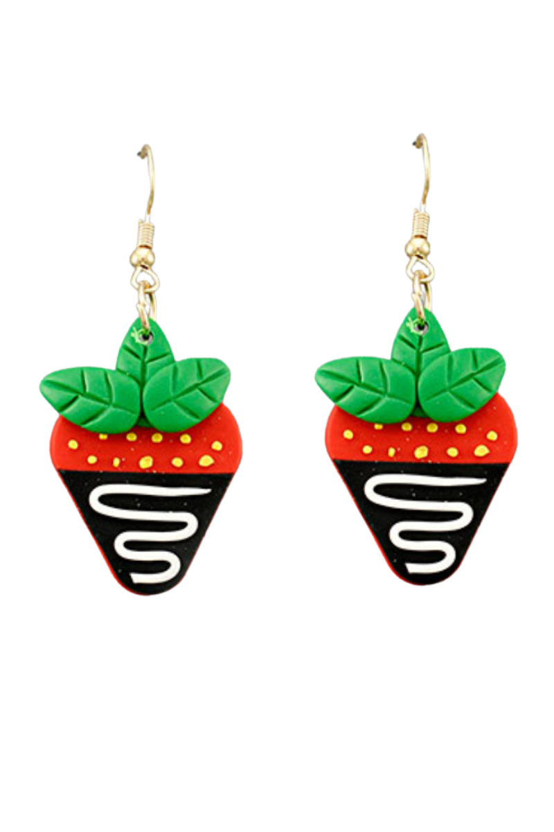 Chocolate Dipped Strawberry Earrings Shady And Katie Shady And Katie