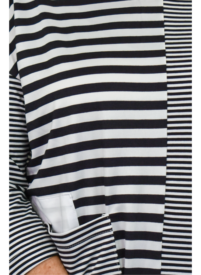 Terra Black & White Stripe Top