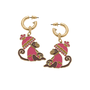 Remy Enamel Monkey Earrings