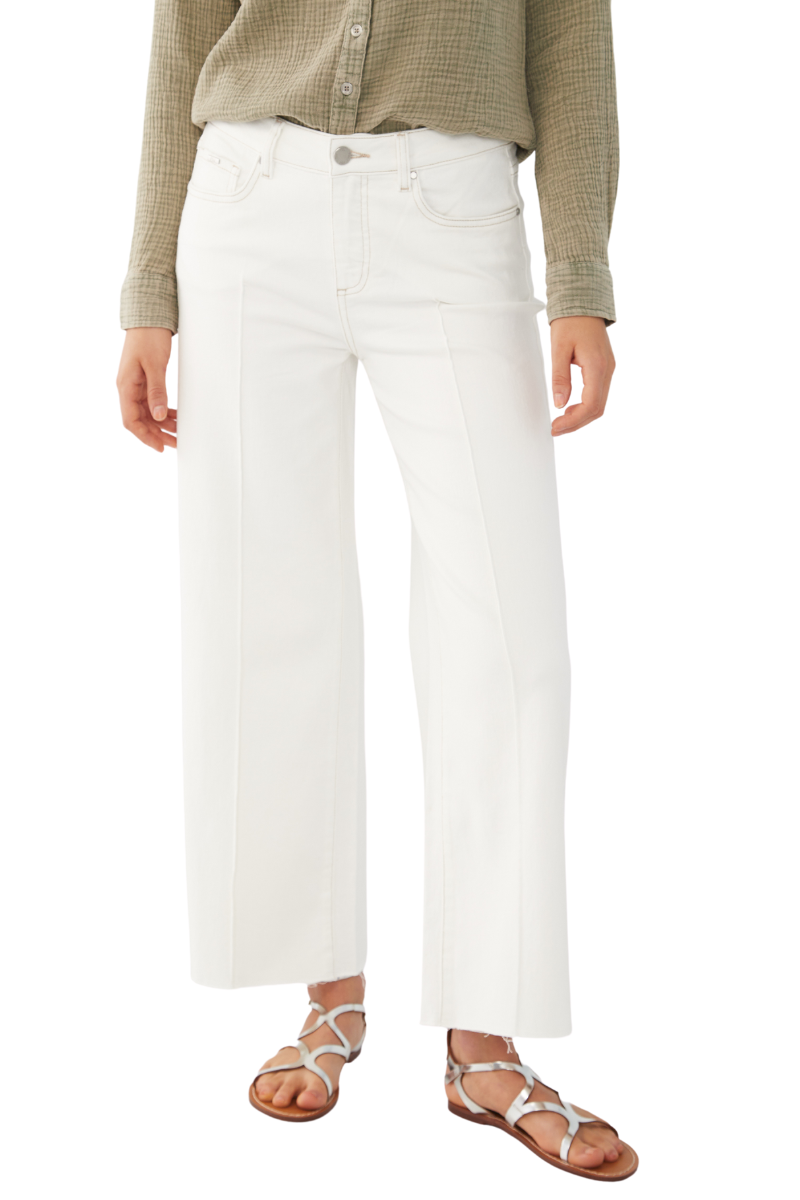 Katies - Womens Pants - White - Classic Crop Pant - Cropped