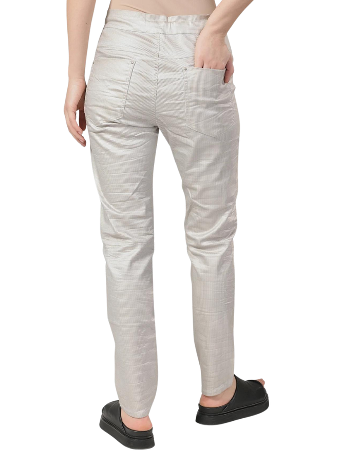 Alembika Iconic Pinstripe Jeans In Pearl