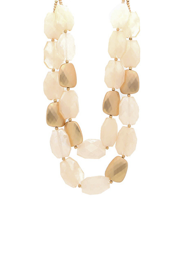 Facet Necklace In Cream