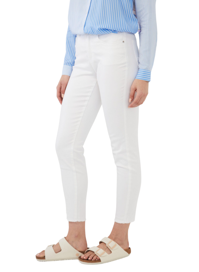 French Dressing Fringed Lux Olivia Slim Jeans in White