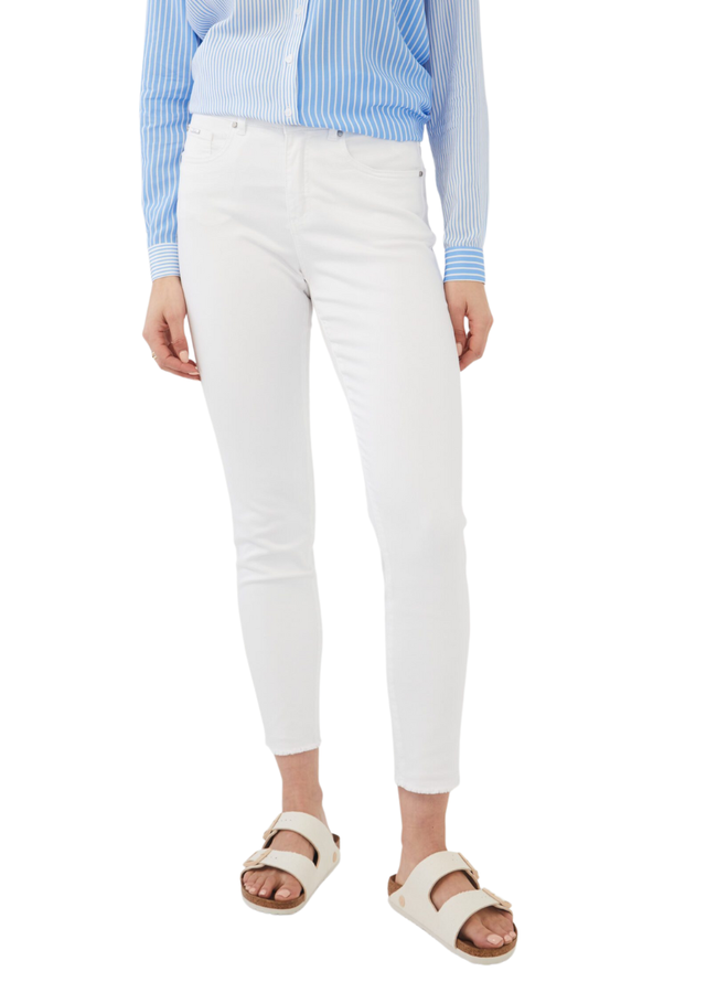 French Dressing Fringed Lux Olivia Slim Jeans in White