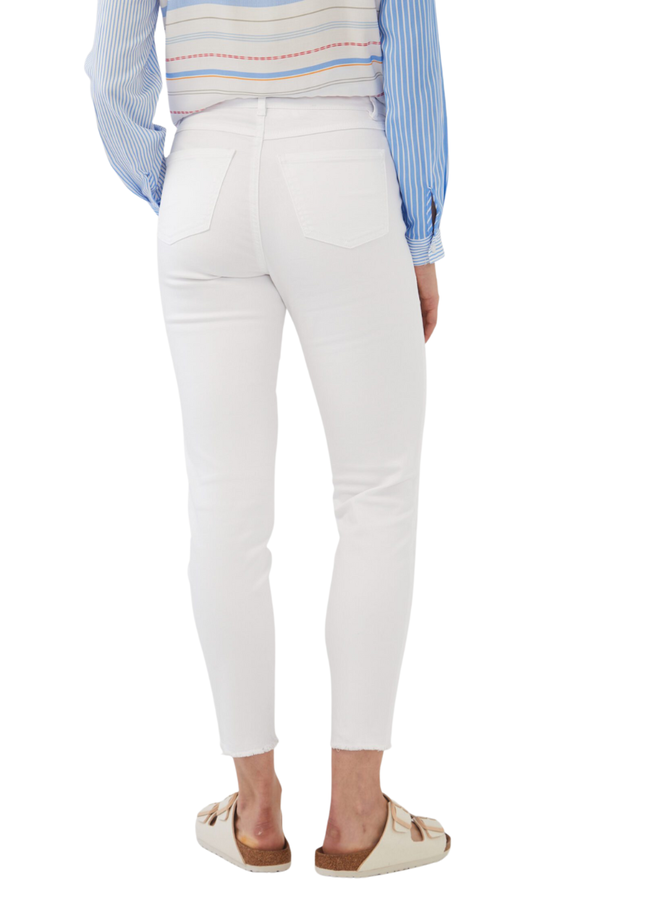 French Dressing Fringed Lux Olivia Slim Jeans in White