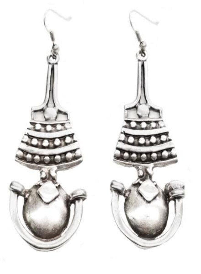 Perga Earrings In Pewter