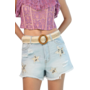 Animal Patch Denim Shorts