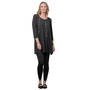 Chalet Basic 3/4 Sleeve Tunic In Black