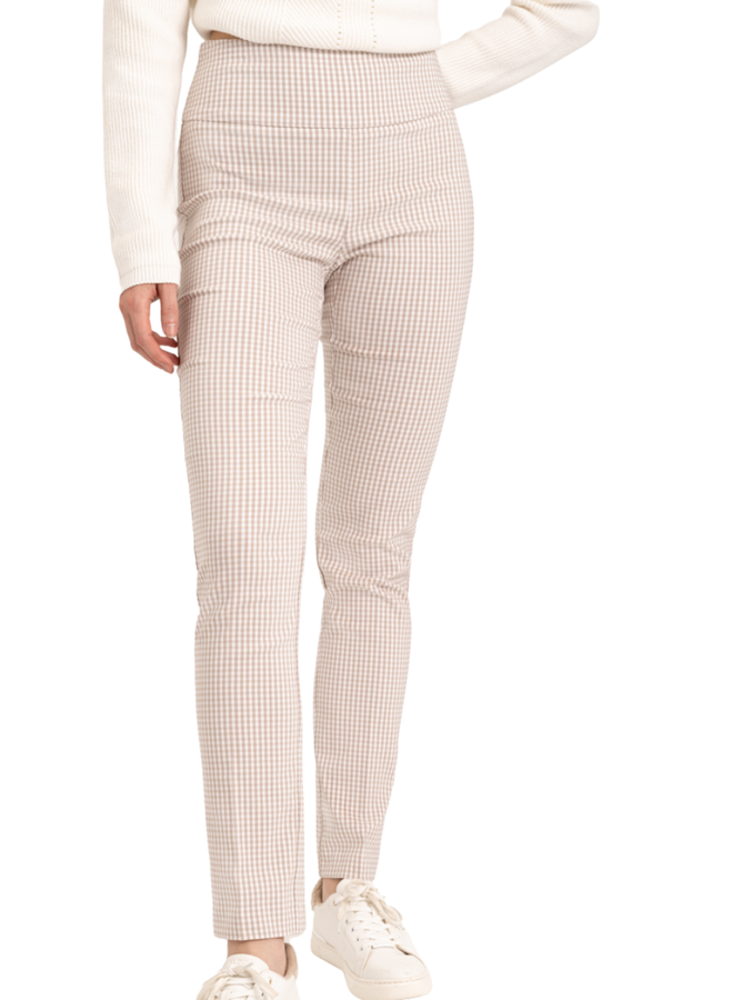 Renuar Slim Long Gingham Pant