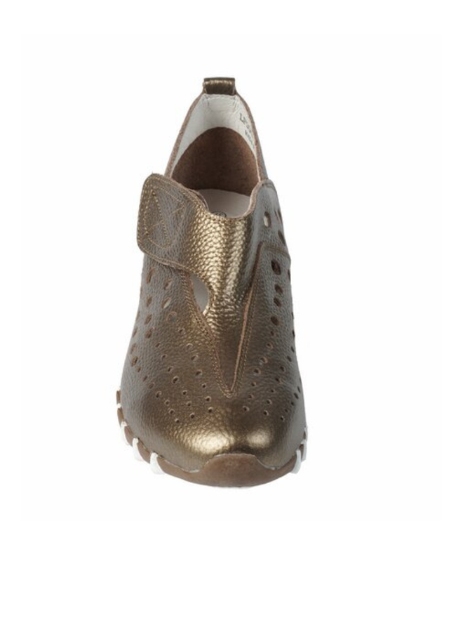 Litfoot Sneaker With Velcro In Bronze