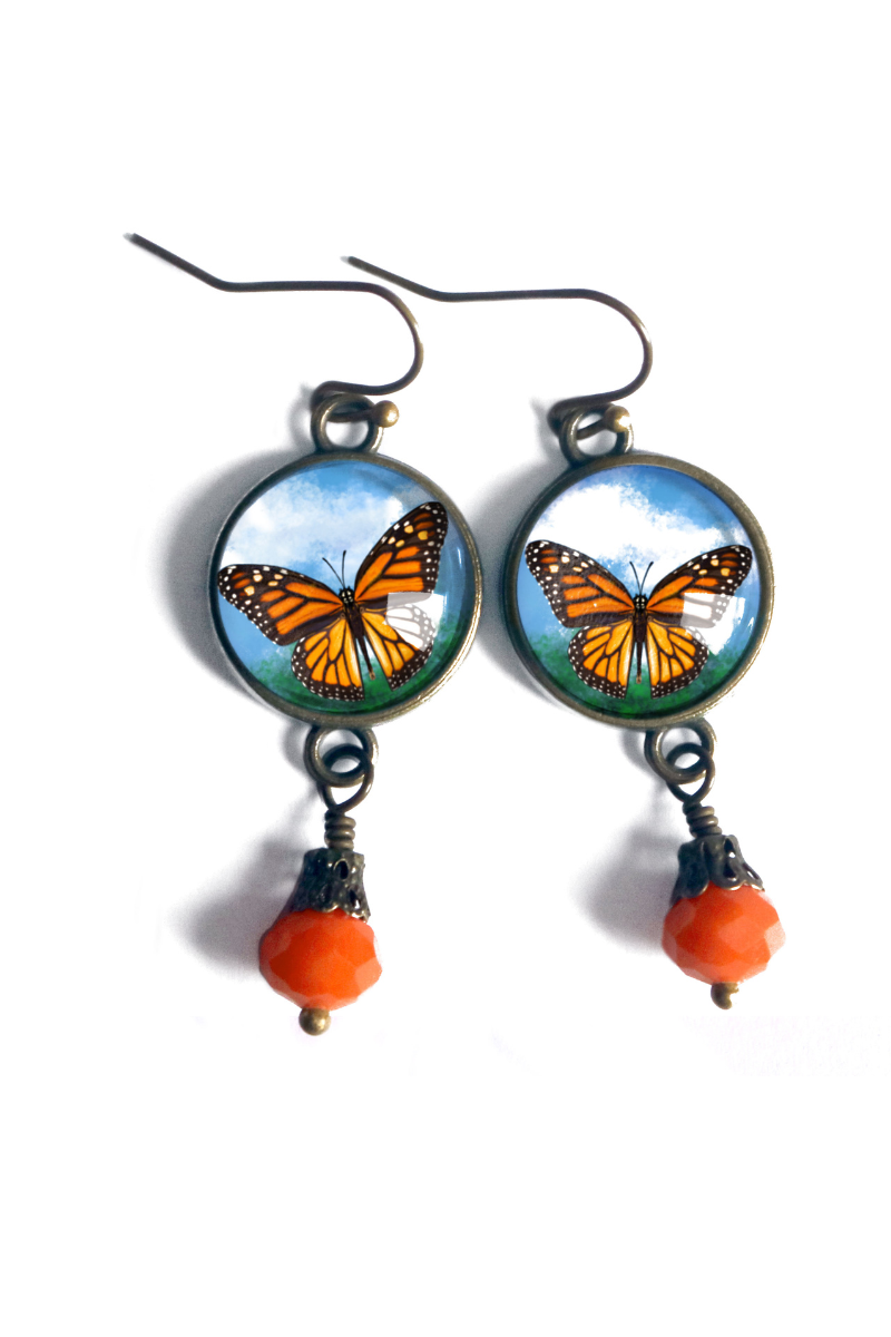 Monarch Wing Earrings – LE CHIC MIAMI
