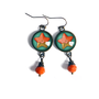 Orange & Teal Starfish Earrings