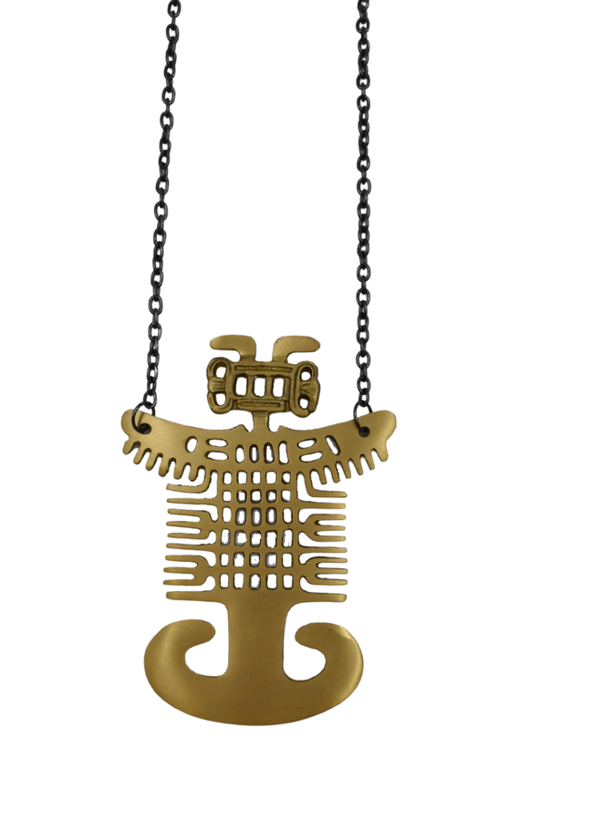 Ink + Alloy Elohi Brass Spirit Man Necklace