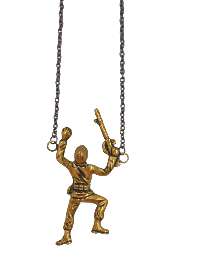 Ink + Alloy Toy Soldier Army Crawler Necklace