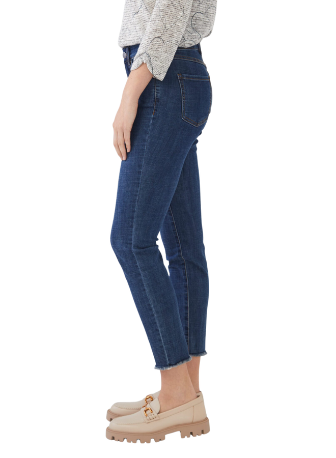 French Dressing Christina Fringed Ankle Jean in Dark Wash