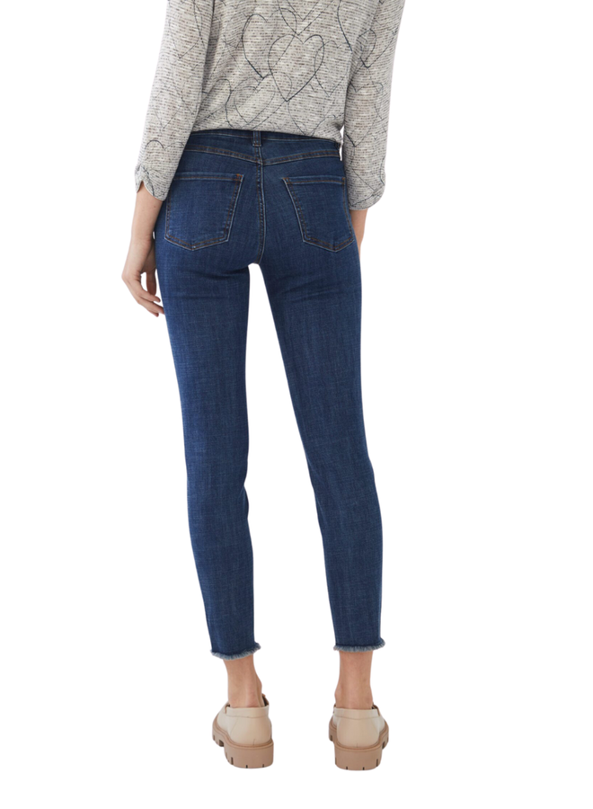 French Dressing Christina Fringed Ankle Jean in Dark Wash