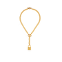 French Kande 24K Gold Clad Rennes With FK Lock Necklace